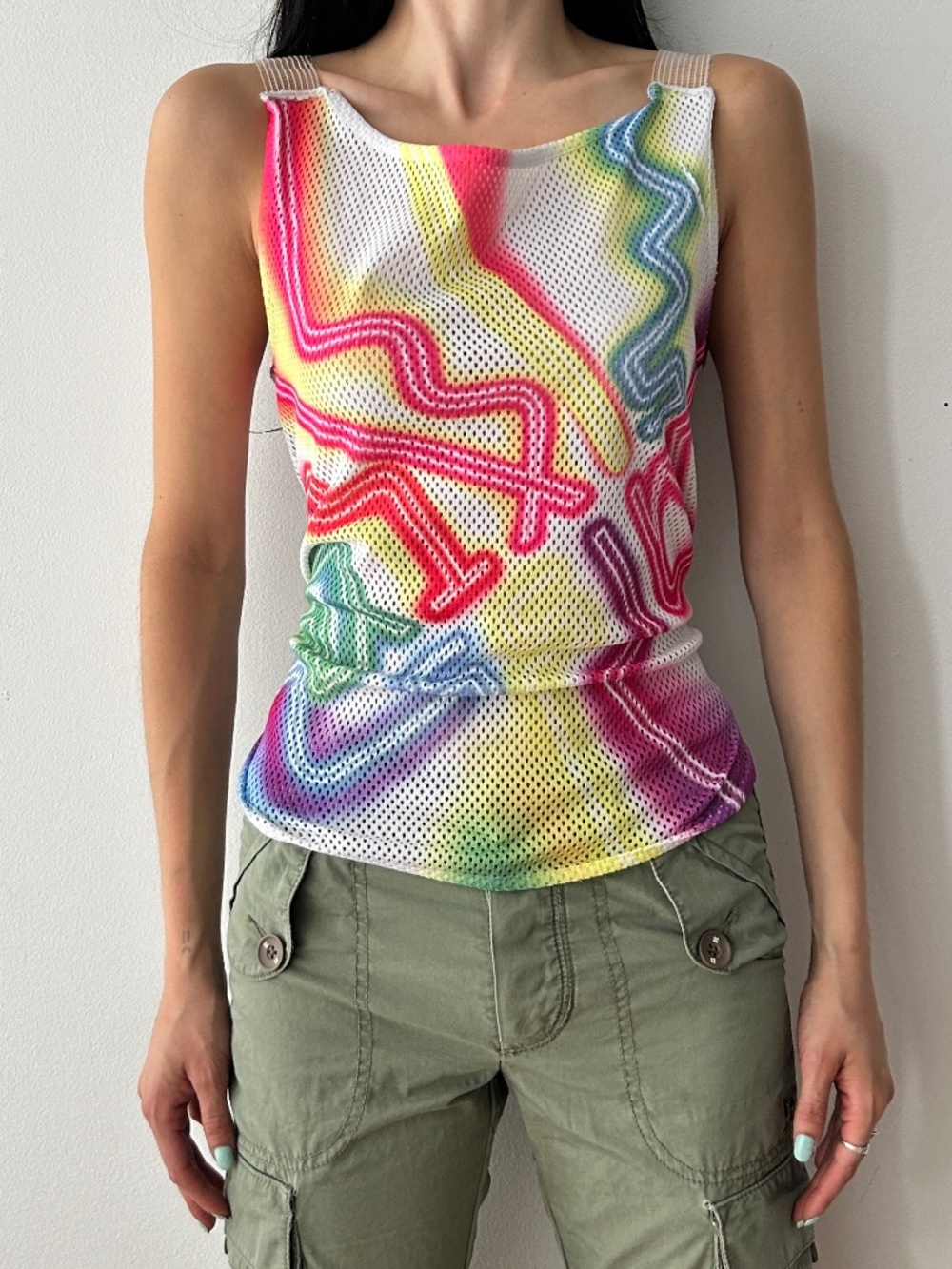 Y2K mesh tank top by miss sixty